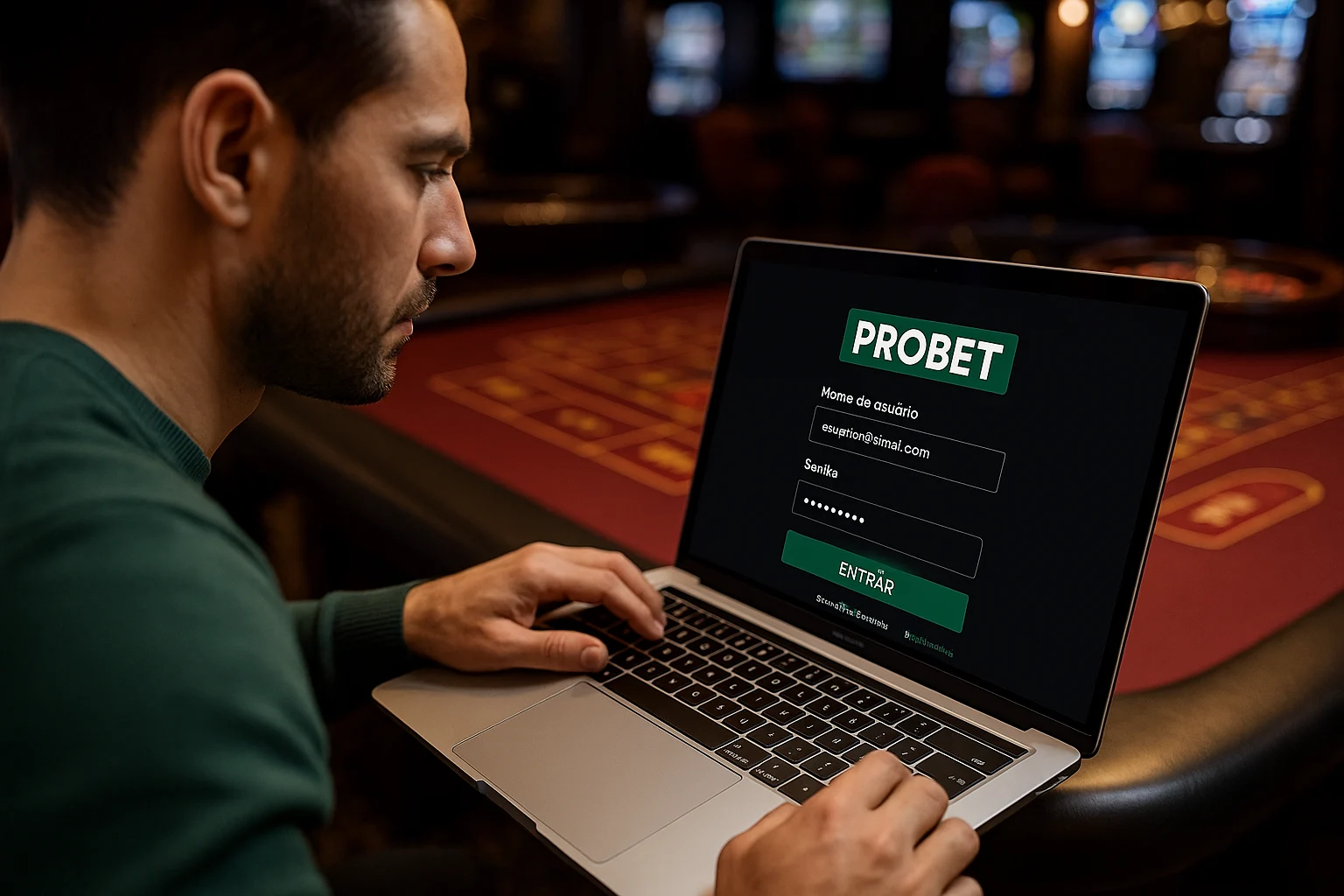 Criar uma nova Conta no plataforma PROBET